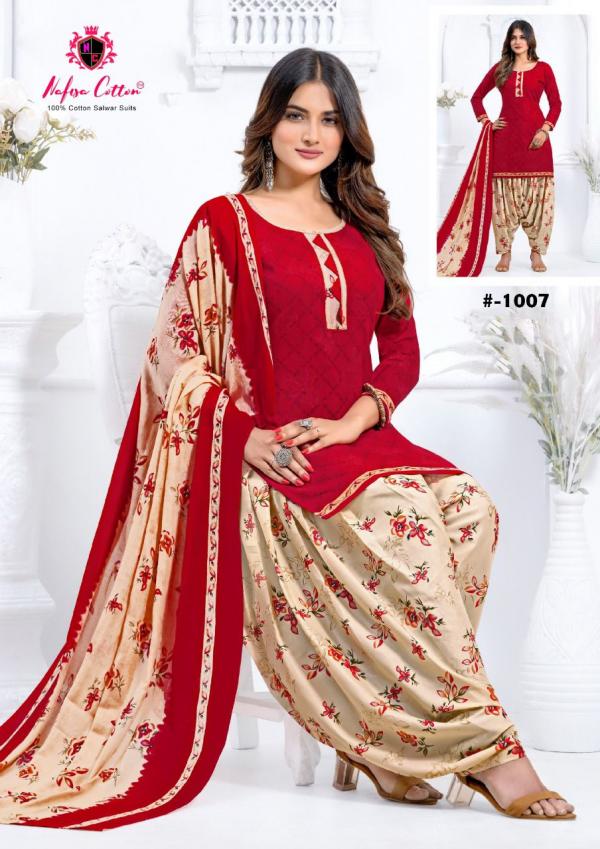 Nafisa Seven StarIndo Cotton Desiner patiyala Dress Material